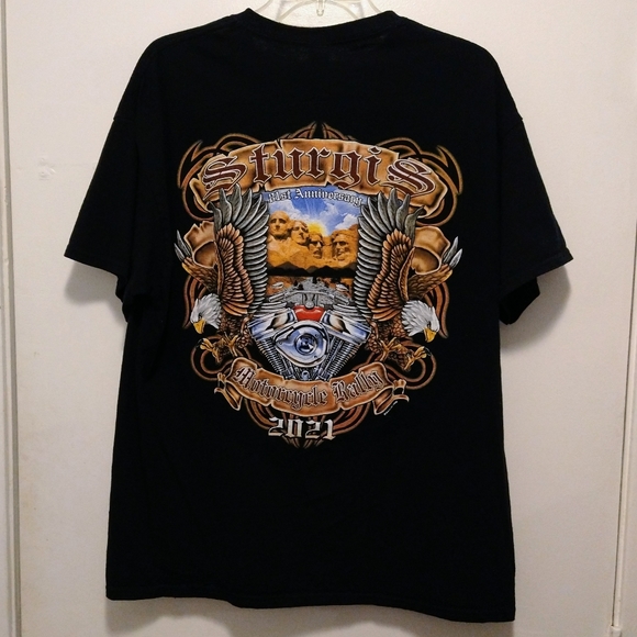 Sturgis Motorcycle Rally Size XL Mt. Rushmore 2021 Eagle Tribal T-Shirt - Picture 4 of 5